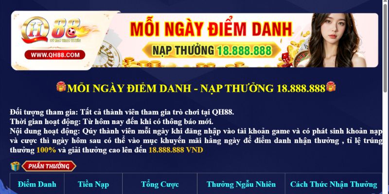 Chi tiết cách thức người chơi tham gia khuyến mãi QH88